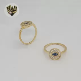 (1-3071-2) Gold Laminate - Evil Eye Ring - BGF