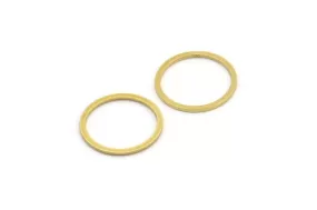 15mm Circle Connectors, 50 Raw Brass Circle Connectors (15x0.80mm) A3346