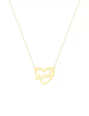 18K Gold Mami Open Heart Necklace