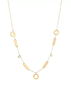 18K Gold Sparkles & Shapes Necklace