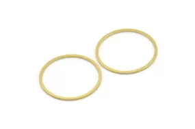 24mm Circle Connectors, 24 Raw Brass Circle Connectors (24x0.80mm) A3350