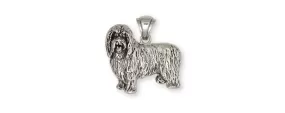 Bearded Collie Pendant Handmade Sterling Silver Dog Jewelry BCL1-P