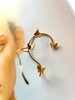 Butterflies earpiece earring