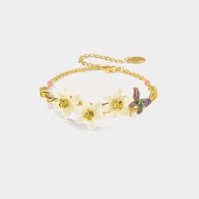 Daffodils & Butterfly Bracelet