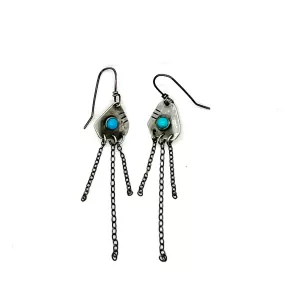 Erin Austin earrings, #240 polygon turquoise