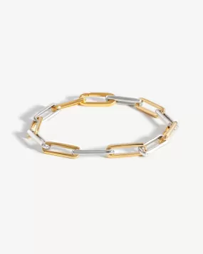 Fused Two Tone Chain Bracelet | 18ct Gold Plated Vermeil/Sterling Silver