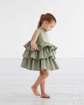 Girls Triple Ruffle Dress