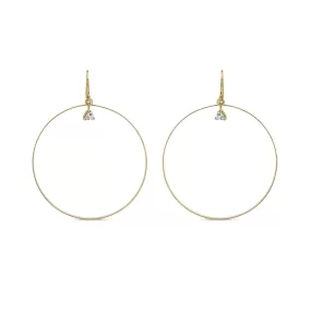 Gold Filled  - Charm Hoop Earrings