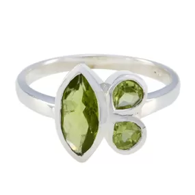 Gorgeous Stone Peridot 925 Sterling Silver Rings Fine Selling Shops