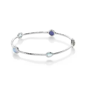 IPPOLITA Rock Candy Silver 5-Stone Bangle Bracelet