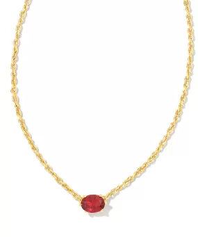 Kendra Scott Cailin Crystal Pendant Necklace - Burgundy/Gold