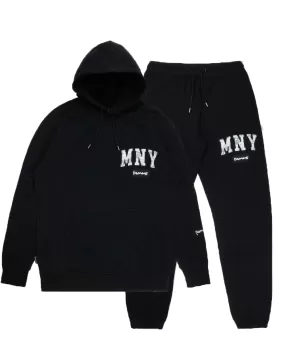 MONEY CAMO FILL HOOD TRACKSUIT IN BLACK