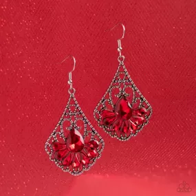 Paparazzi Exemplary Elegance - Red Earrings