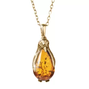 Penguin Baltic Amber Pendant