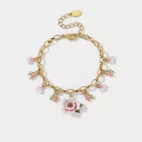 Pink Rose Bracelet