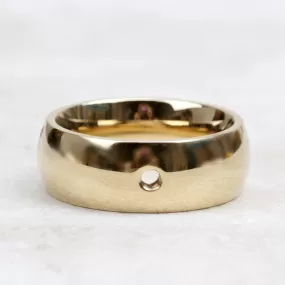 Qudo Interchangeable Gold Wide Basic Ring