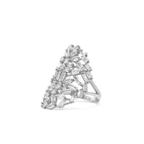 Sterling Silver - Baguette Cocktail Ring