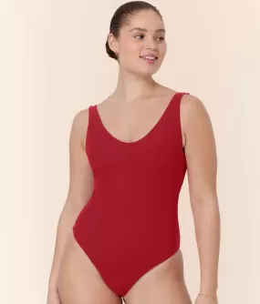 The Ibiza One Piece - Eco Ribbed - Flame - Long Torso