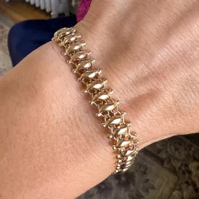 Vintage Fancy Link Gold Bracelet